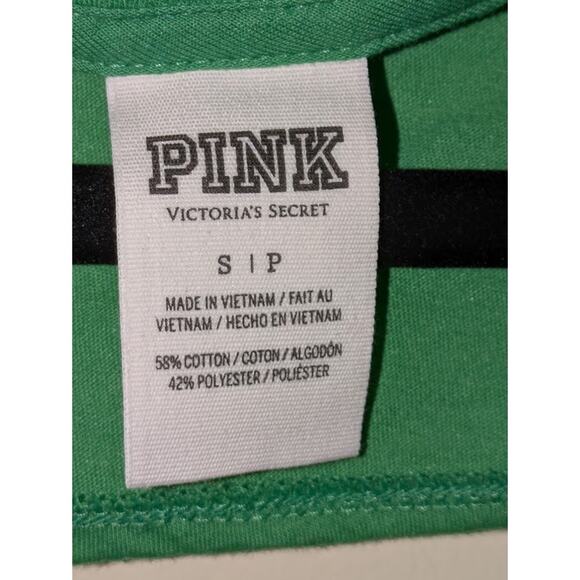 Victoria’s Secret Pink Womens Sz S "I'M NOT IRISH KISS ME ANYWAY" Open Back Tank - Picture 3 of 4